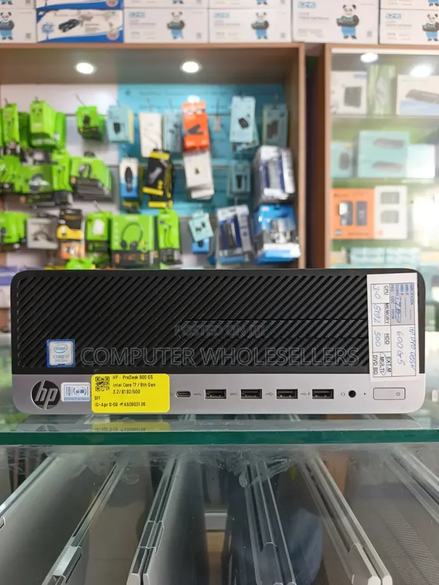 HP ProDesk 600 G5 Desktop Computer - Core i7, 8GB RAM, 500GB HDD - 1