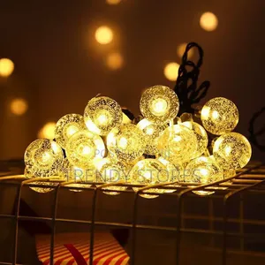 Solar Powered Crystal Ball String Lights - 12M, 100 LEDs