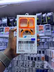 Transparent iPhone 17 Pro Max Metal Stand Case na Orange - 1