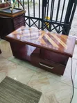 Mahogany TV Stand with Drawer - 1