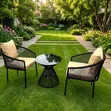 Urban Horizon Woven Patio Bistro Set ya Nje - 1