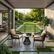Urban Horizon Woven Patio Bistro Set ya Nje - 3