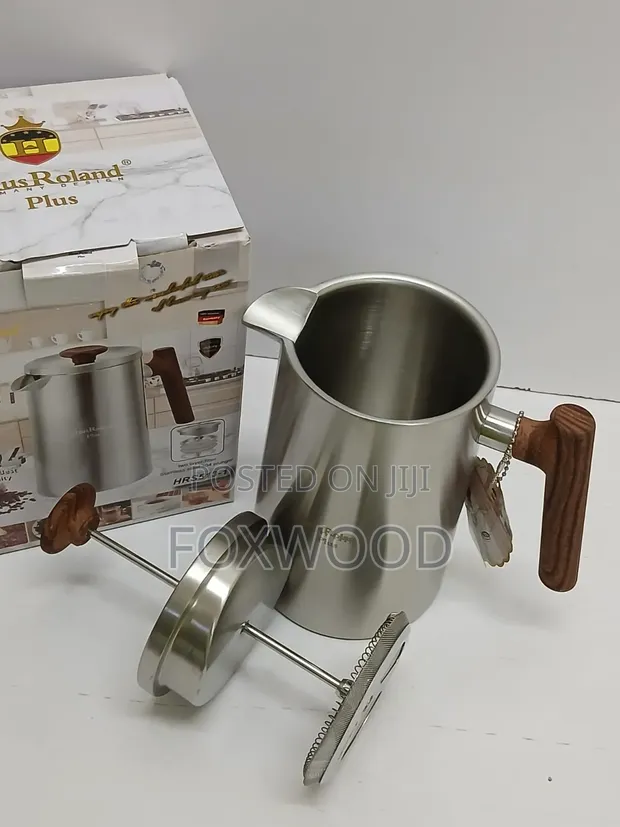 French Press ya Kahawa na Kishikio cha Mianzi - 1