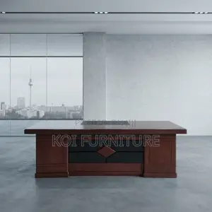 1.8m Executive Mahogany Desk with Extension