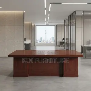 Meza ya Ofisi ya Mtendaji ya Mahogany ya 1.8m yenye Kiendelezi