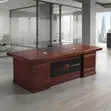 Meza ya Ofisi ya Mtendaji ya Mahogany ya 1.8m yenye Kiendelezi - 3