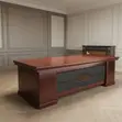 Meza ya Ofisi ya Mtendaji ya Mahogany ya 1.8m yenye Kiendelezi - 4