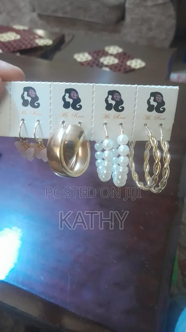 Small Stud Earrings - 5 Pairs - 1