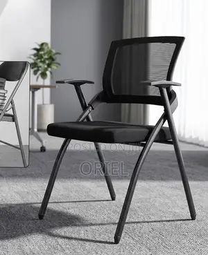 Office Foldable Training Chair - Black