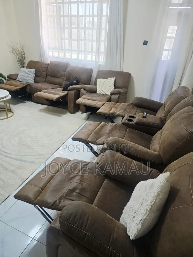 7 Seater Recliner Sofa - Kahawia - 1