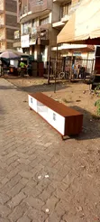 6 Feet White & Brown Wooden Modern TV Stand - 2