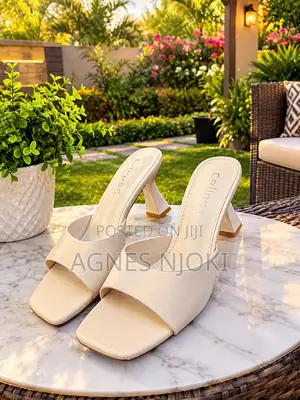 Open Heeled Sandals - Beige