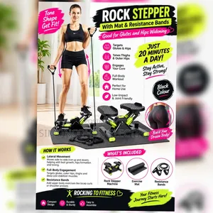 Rock Stepper na Mkeka na Resistance Bands