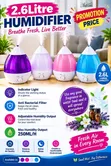 Humidifier ya Lita 2.6 - Mpya Kabisa - 2