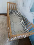 Wooden Baby Crib with Wheels - Peekaboo - 2