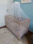 Wooden Baby Crib with Wheels - Peekaboo - 3