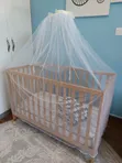 Wooden Baby Crib with Wheels - Peekaboo - 4