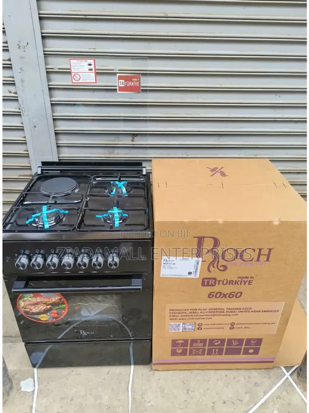 Brand New Turkey Roch 60x60 Standing Cooker 3+1 Burners - 1