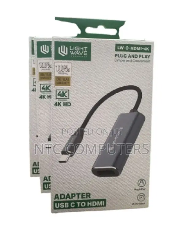 Light Wave Type-C to HDMI Adapter (Inaunga Mkono 4K) - 1