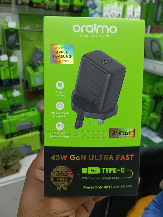 Oraimo PowerGaN 451 (45W) Kichwa cha Kucharge Haraka Sana - 1