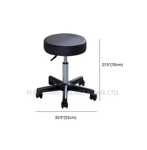 Adjustable Round Portable Leather Bar Stool