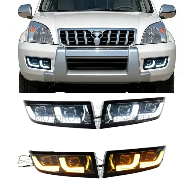 Toyota Landcruiser Prado J120 2008-2009 LED DRL Fog Lights - 1