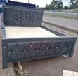 Kitanda Elegant 5x6 Kijivu Giza Velvet Chenye Vifungo - 2