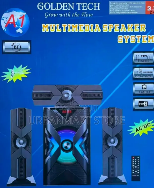 Golden Tech GT-9100BT 3.1CH Multimedia Speaker - 1