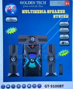 Golden Tech GT-9100BT 3.1CH Multimedia Speaker System