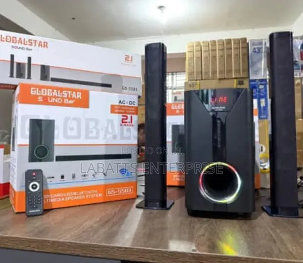 Globalstar V527 2.1CH Tall Boy Subwoofer System - 1