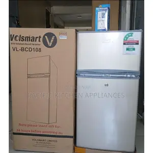 VOLSMART 108L Double Door Fridge with Free Fridge Guard
