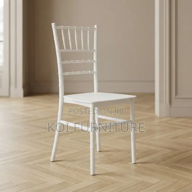 White Modern Event Chairs for Hotels & Weddings - 1