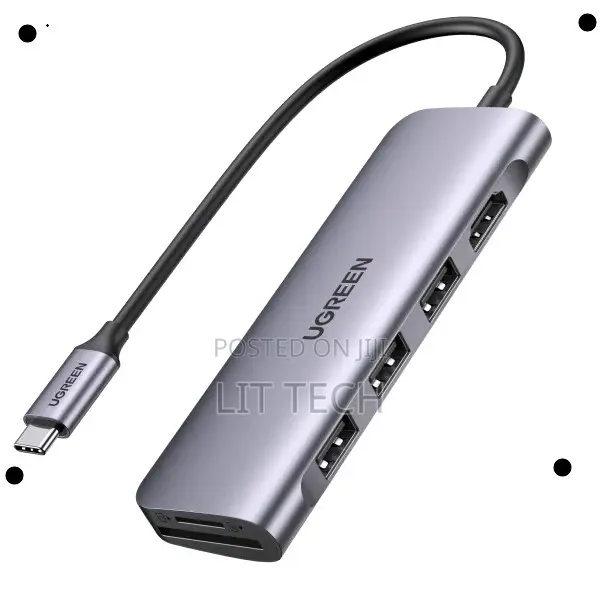 UGREEN USB-C Hub Multiport Adapter (4K@60Hz) RJ45/PD/USB 3.2 - CM512 - 1