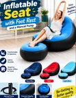 Brand New Comfortable Inflatable Seat with Foot Rest - 1
