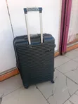Large Rubber Suitcase with 360° Wheels - 1