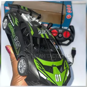 Rechargeable Remote Controlled Toy Car - Green/Orange