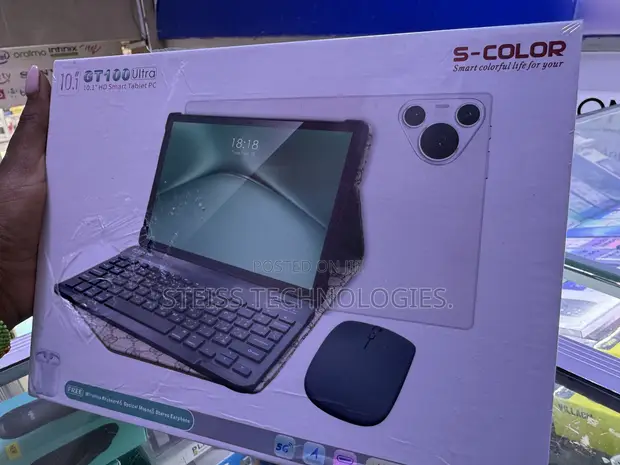 New 10.1" Kids Tablet 512GB Silver with Keyboard & Mouse - 1