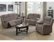 Seti ya Sofa ya Recliner ya Watu 6 Imara - Kijivu - 4