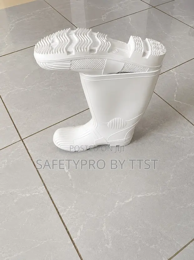 White Heavy Duty Gumboots - 1