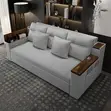 Sofa Bed ya Kisasa ya Kitambaa Inayokunjwa - Nyeupe - 3