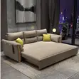Sofa Bed ya Kisasa ya Kitambaa Inayokunjwa - Nyeupe - 4