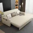 Sofa Bed ya Kisasa ya Kitambaa Inayokunjwa - Nyeupe - 5
