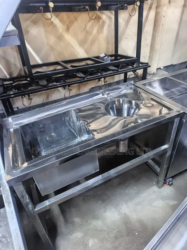 Stainless Steel Sluice Sink / Medical Disposal Sink (135cm x 56cm) - 1