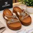 Classy La Brand Wedge Shoes - Brown - 1