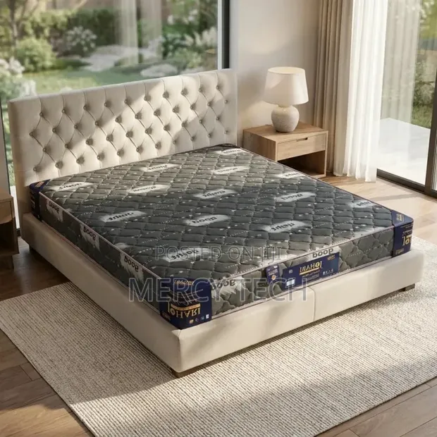 Orthopedic Spring Mattress (Grey, Firm, 6x6/12") - 1