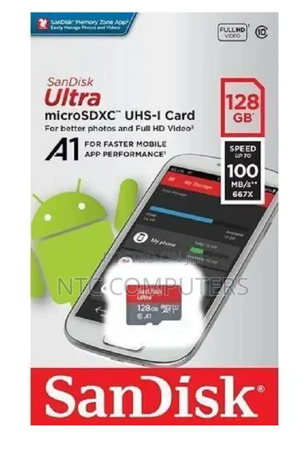 Kadi ya SanDisk Ultra 128GB microSDXC - 1