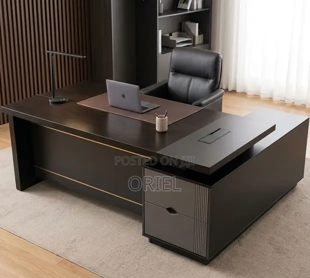 2m L-Shaped Office Desk - Spacious Modern Executive Workstation - 1