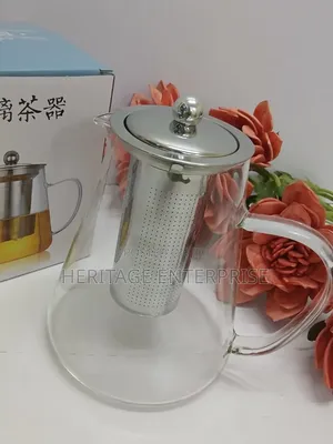 Tea Glass Decanter with Stainless Steel Sieve