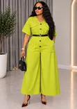 Belted Jumpsuit (Sizes 42-48) - 2