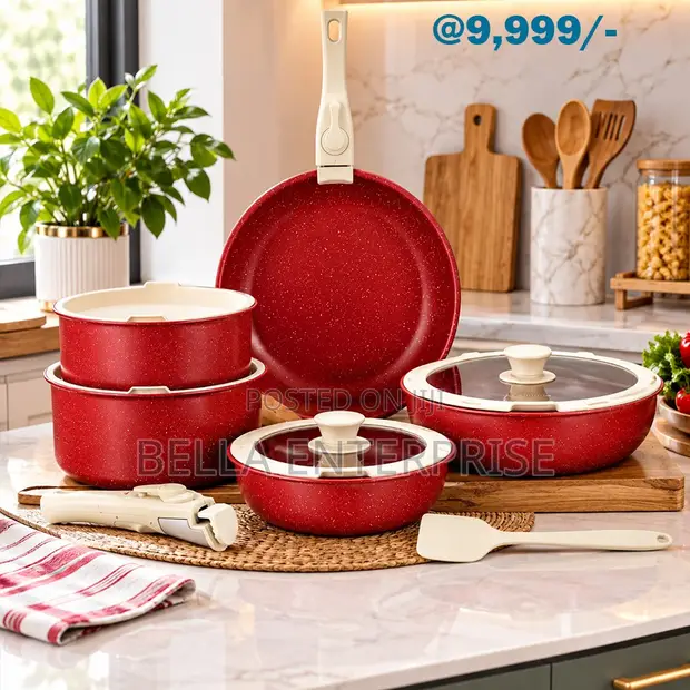 Set ya Vyombo vya Kupikia 12pc Ceramic Vinavyotenganishwa - 1